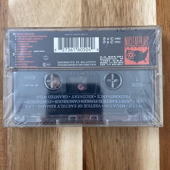 DEFECATION - Purity Dilution 1992 Cassette ( Collectible) Nuclear blast America - Picture 2 of 5